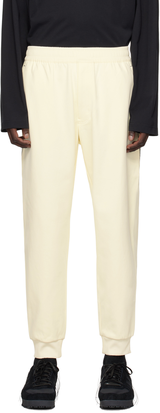 Y-3 Off-white Superstar Track Trousers In Cream White