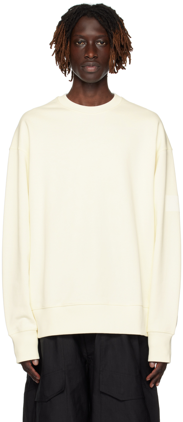 Y-3 Ivory Cotton Sweatshirt In Bianco