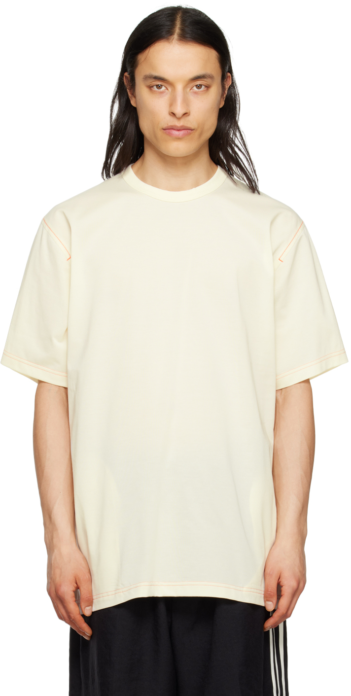 Y-3 Off-white Loose T-shirt In Cream White