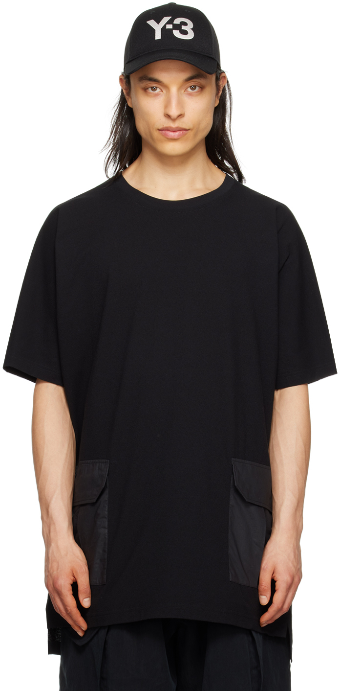 Black Cargo Pocket T-Shirt by Y-3 on Sale