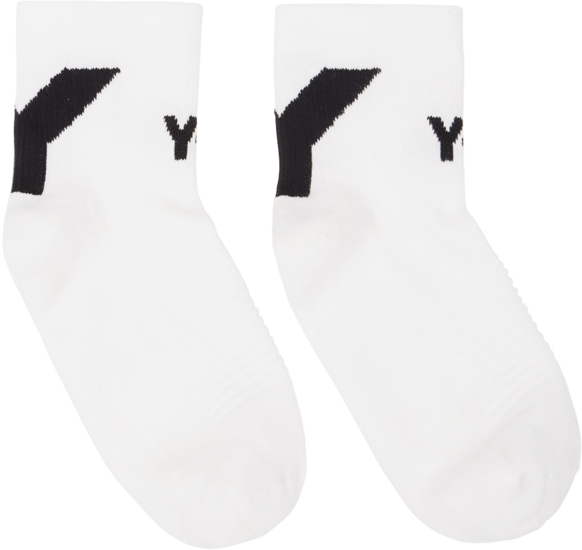 Y-3 White Lo Socks