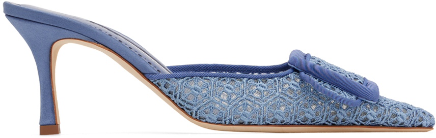 Manolo Blahnik Blue Maysalebi Heels In 975p Ywov | ModeSens