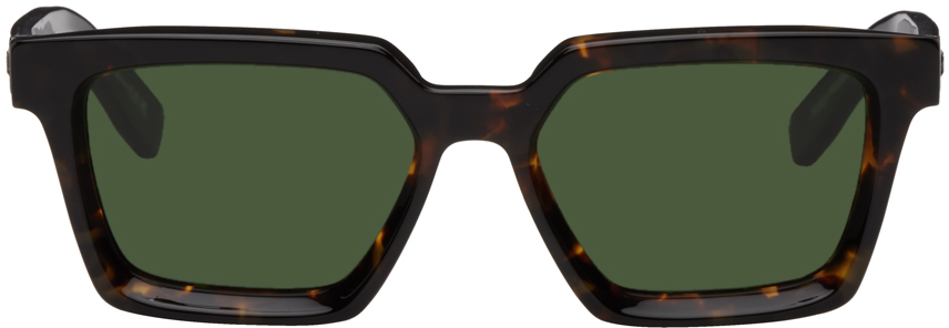 Zegna Tortoiseshell Square Sunglasses In Brown