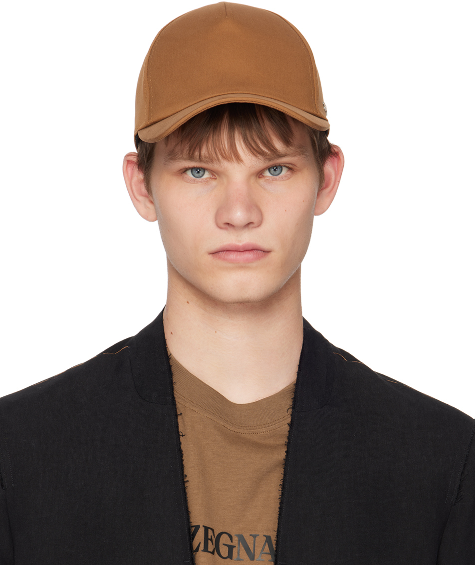 Zegna Brown Soft Touch Cap In Vjc Brown