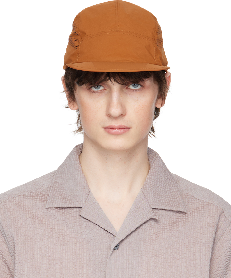 Brown Perforated Cap by ZEGNA on Sale