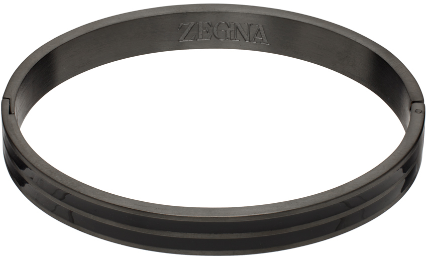 Zegna Black Cuff Bracelet