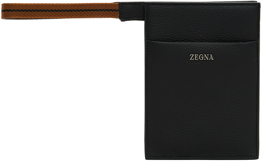 Belle pochette draeger paris noire en cuir neuve