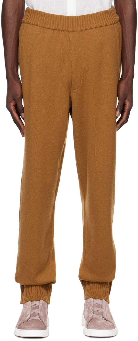 ZEGNA: Brown Drawstring Lounge Pants | SSENSE