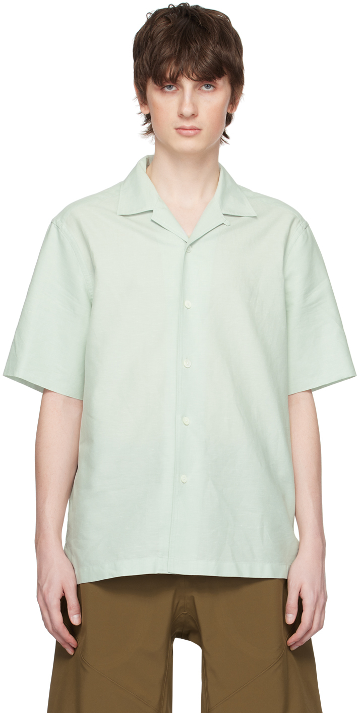 ZEGNA: Green Crossover Blend Shirt | SSENSE