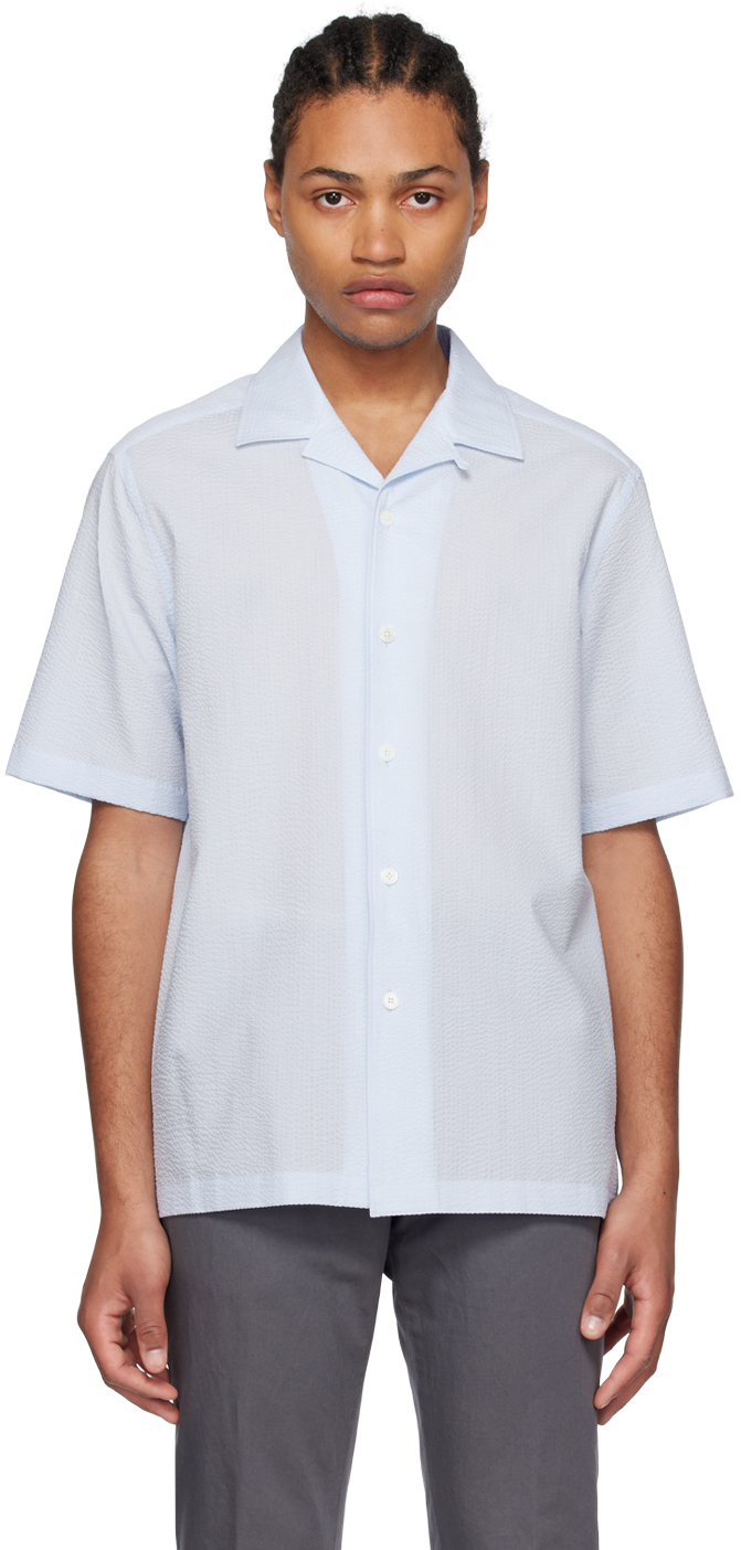 Blue Spread Shirt by ZEGNA on Sale