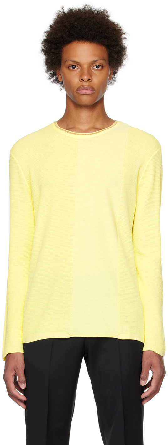 Zegna Yellow Lightweight Sweater In G02 Lemonade