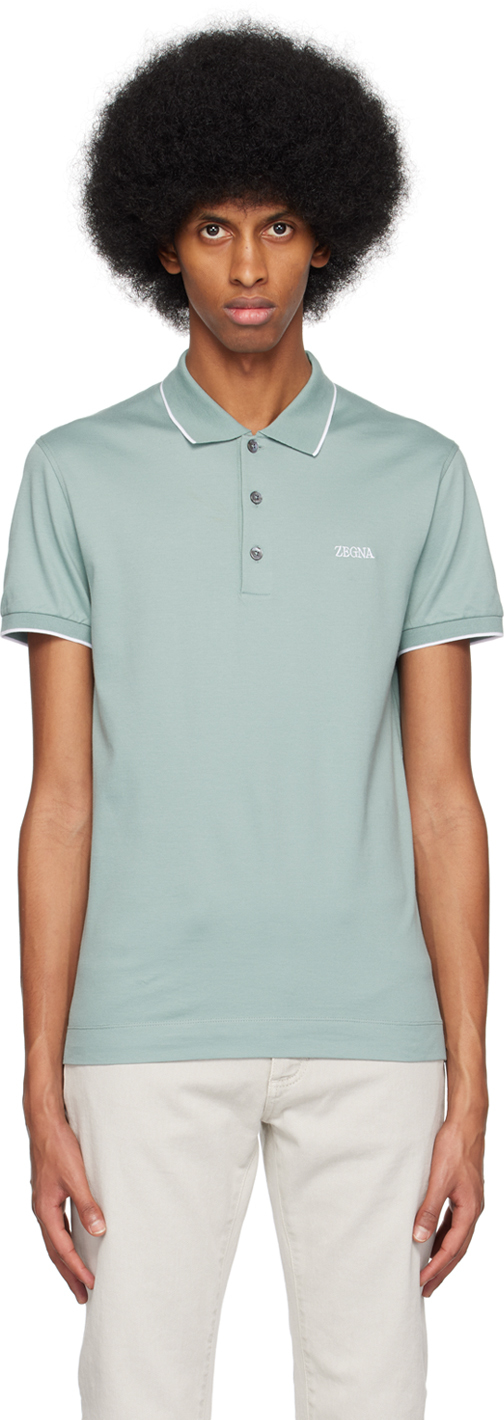 Zegna Short-sleeve Polo Shirt In Green