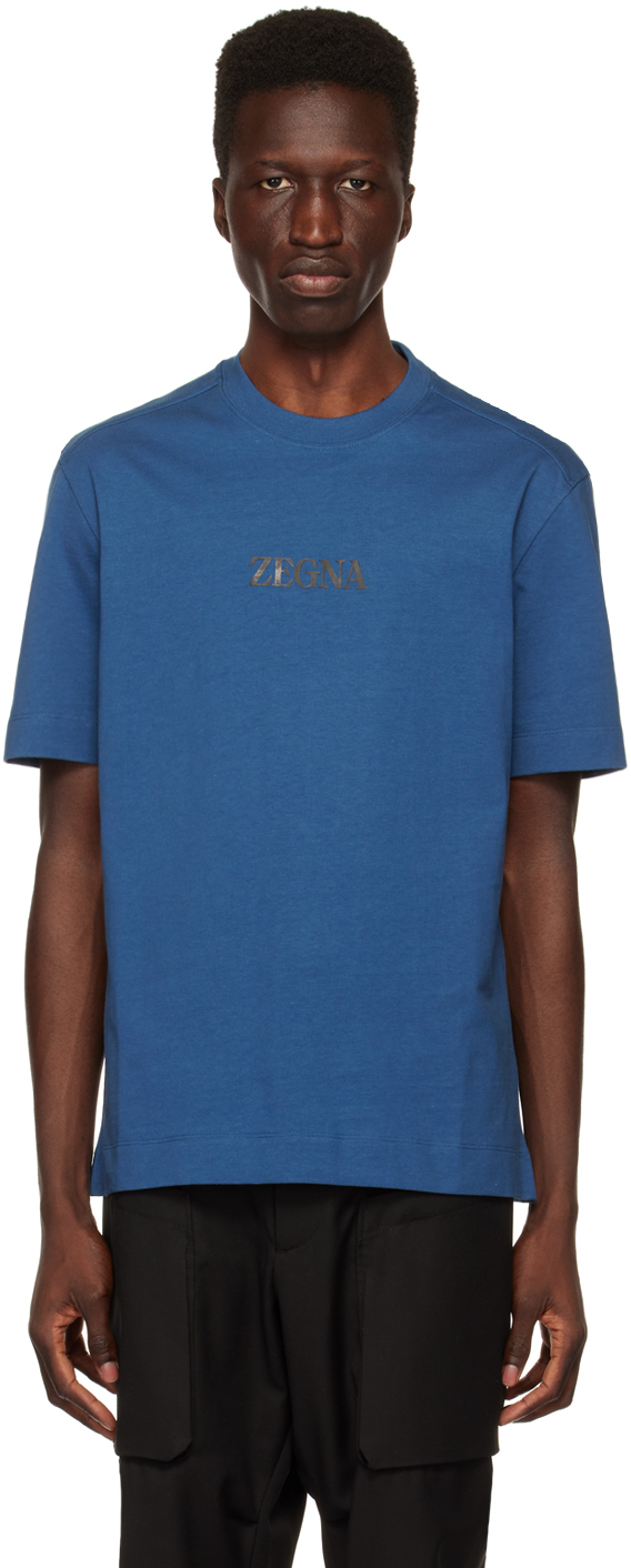 ZEGNA: Blue #UseTheExisting T-Shirt | SSENSE