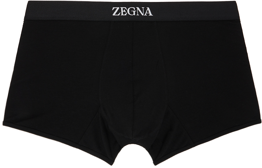 Zegna Black Trunk Boxers In 001 Black
