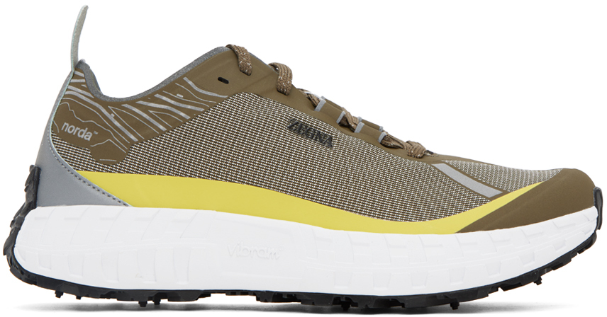 Zegna Khaki Norda Edition Sneakers In Olg Olive Green Dyne