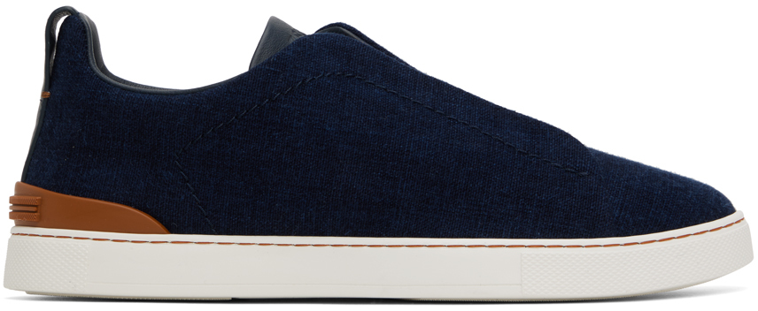 Blue SECONDSKIN Triple Stitch™ Sneakers