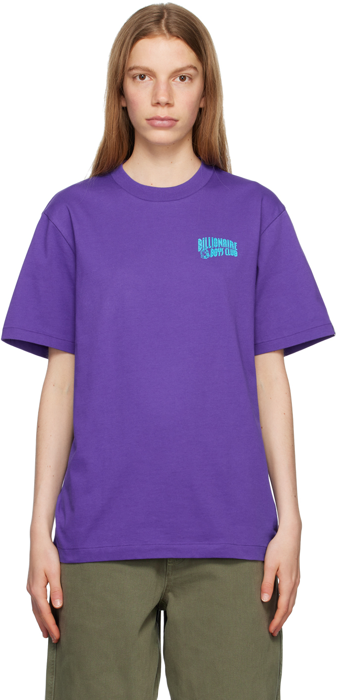 Billionaire Boys Club Purple Small Arch Logo T-shirt In Grape