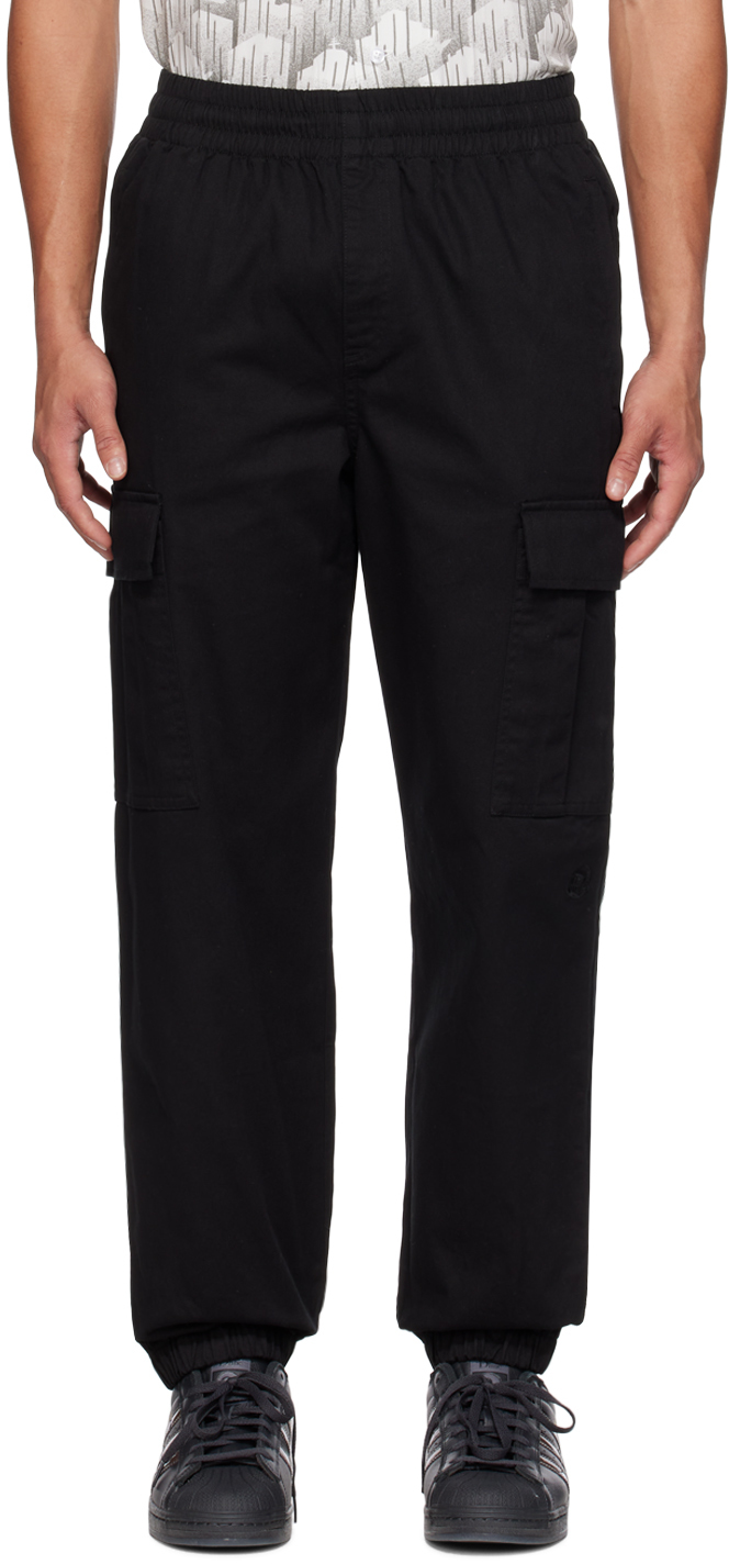 Shop Billionaire Boys Club Black Overdyed Cargo Pants