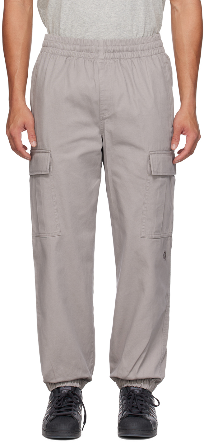 Billionaire Boys Club Grey Overdyed Cargo Trousers In Taupe