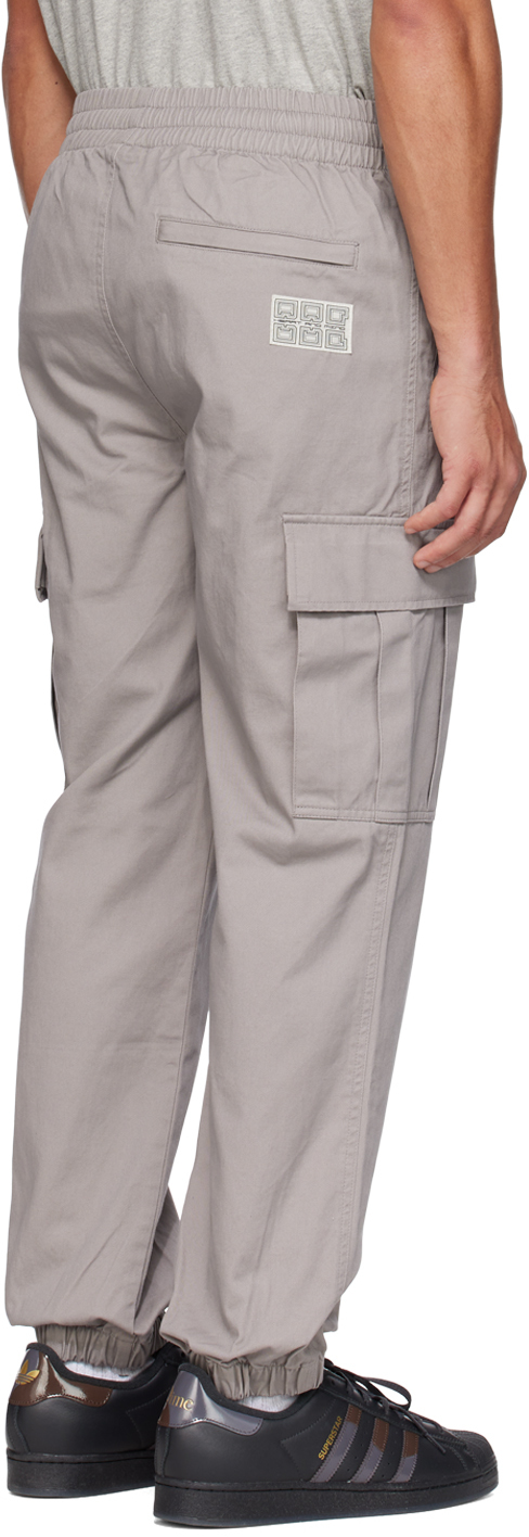 Billionaire Boys Club Gray Overdyed Cargo Pants In Taupe