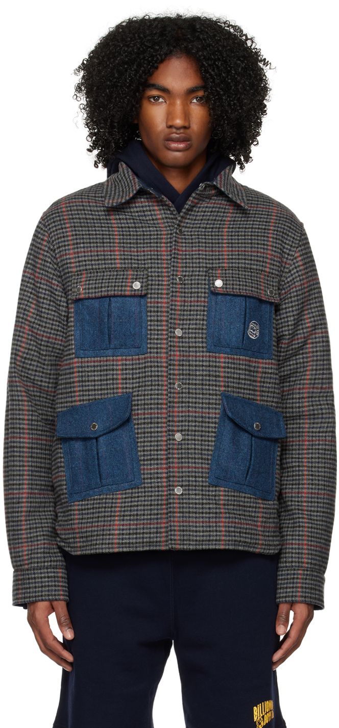 Brown Arch Check Shirt by Billionaire Boys Club on Sale