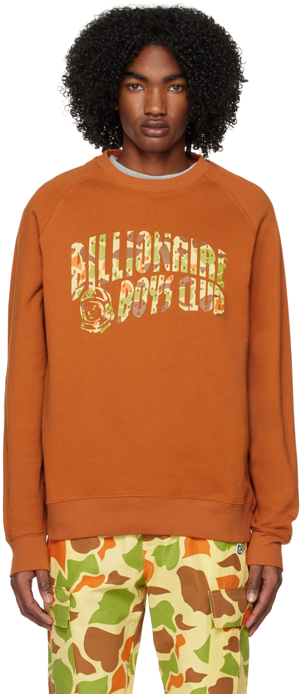 Billionaire Boys Club Camo Arch Logo-print Jumper In Brown