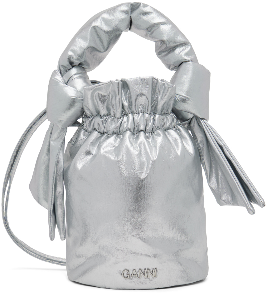 GANNI Silver Occasion Top Handle Bag SSENSE Canada