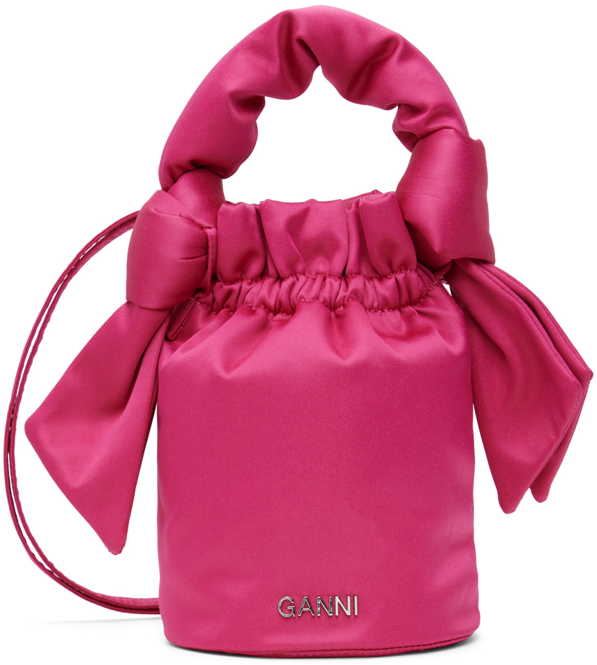 GANNI Pink Occasion Top Handle Bag SSENSE UK