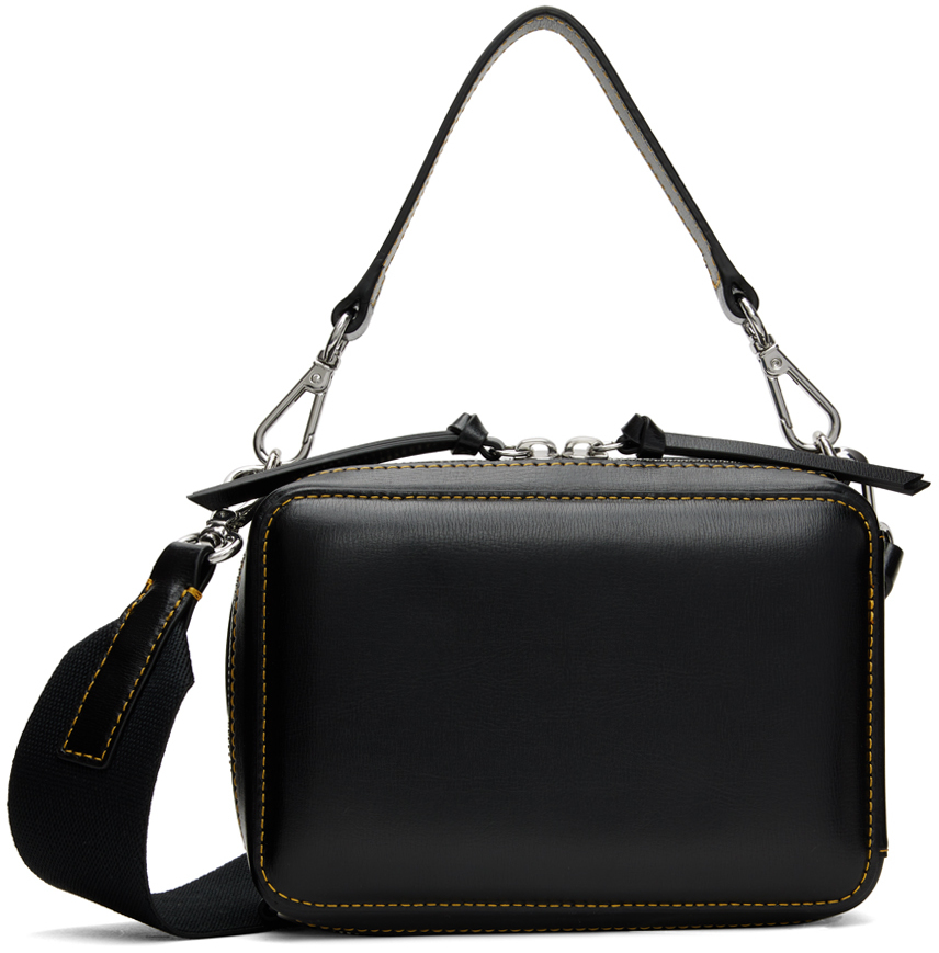 Black Banner Camera Bag by GANNI on Sale