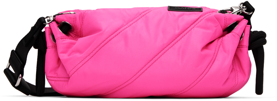 Ganni Pink Quilted Bag In 393 Sugar Plum