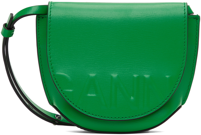 GANNI Green Nano Banner Saddle Bag SSENSE Canada