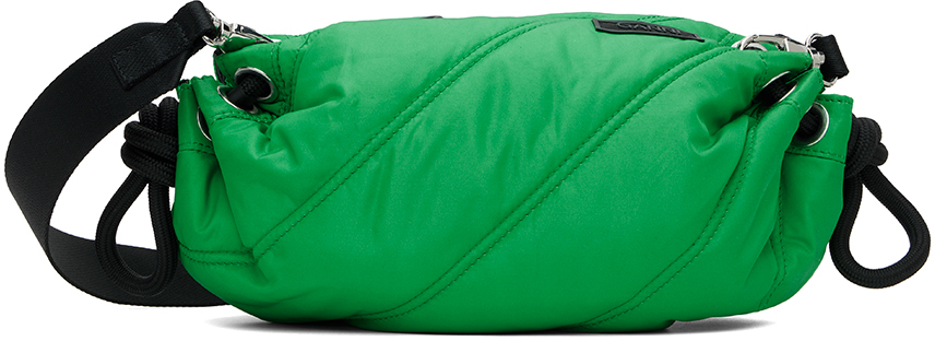 GANNI Green Small Quilted Duffle Bag