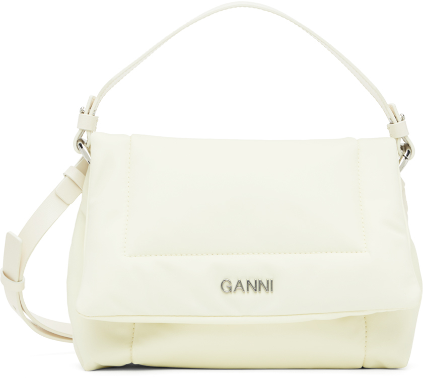 GANNI OffWhite Small Pillow Bag SSENSE UK