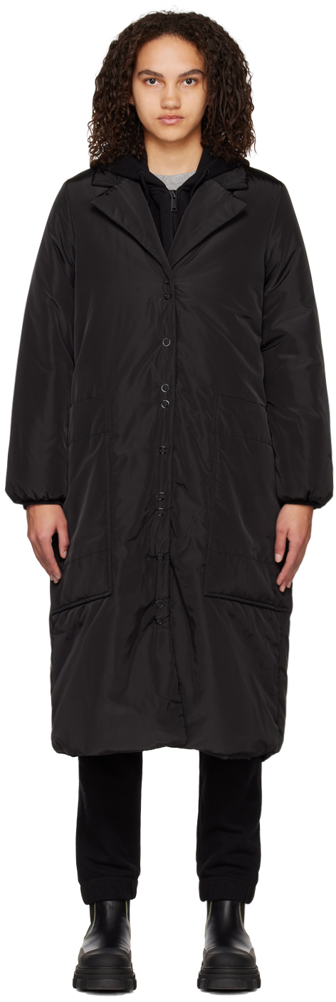 Ganni Black Relaxed-fit Coat