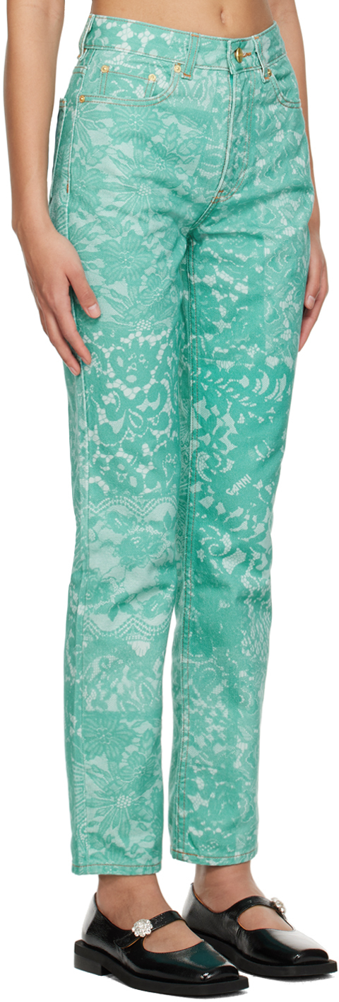 Ganni Blue Swigy Jeans In 773 Canton