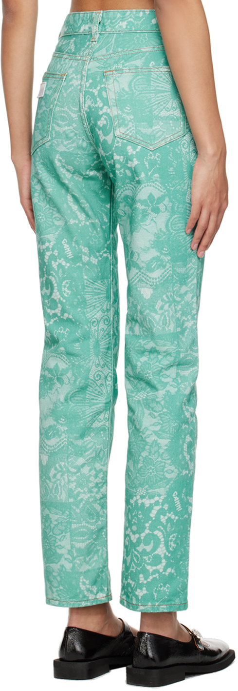 Ganni Blue Swigy Jeans In 773 Canton