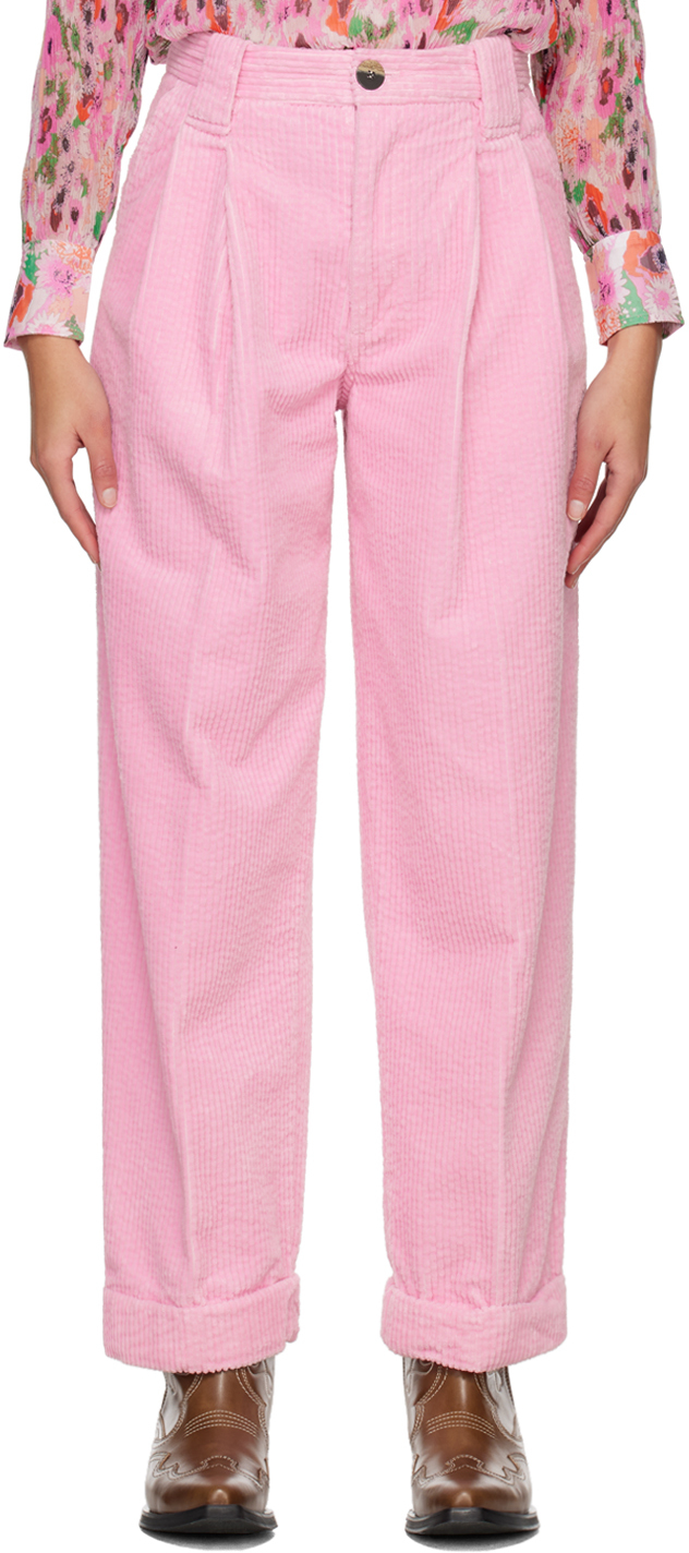 Pink Pleated Trousers