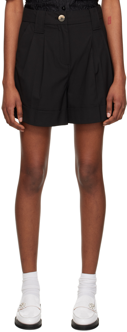 Black Drapey Shorts
