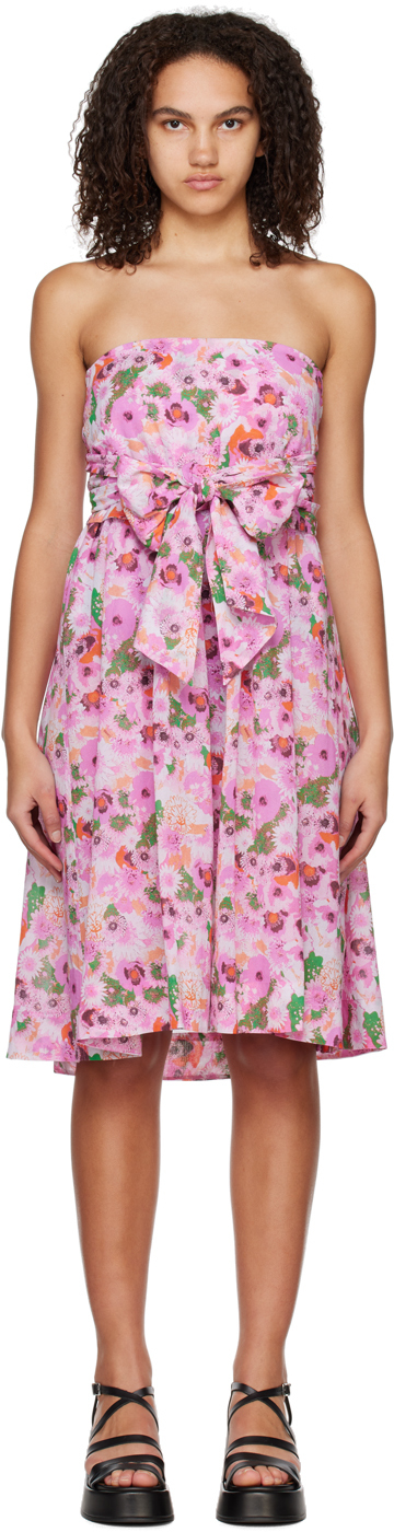 Ganni Ssense Exclusive Floral Cover Up In 393 Sugar Plum