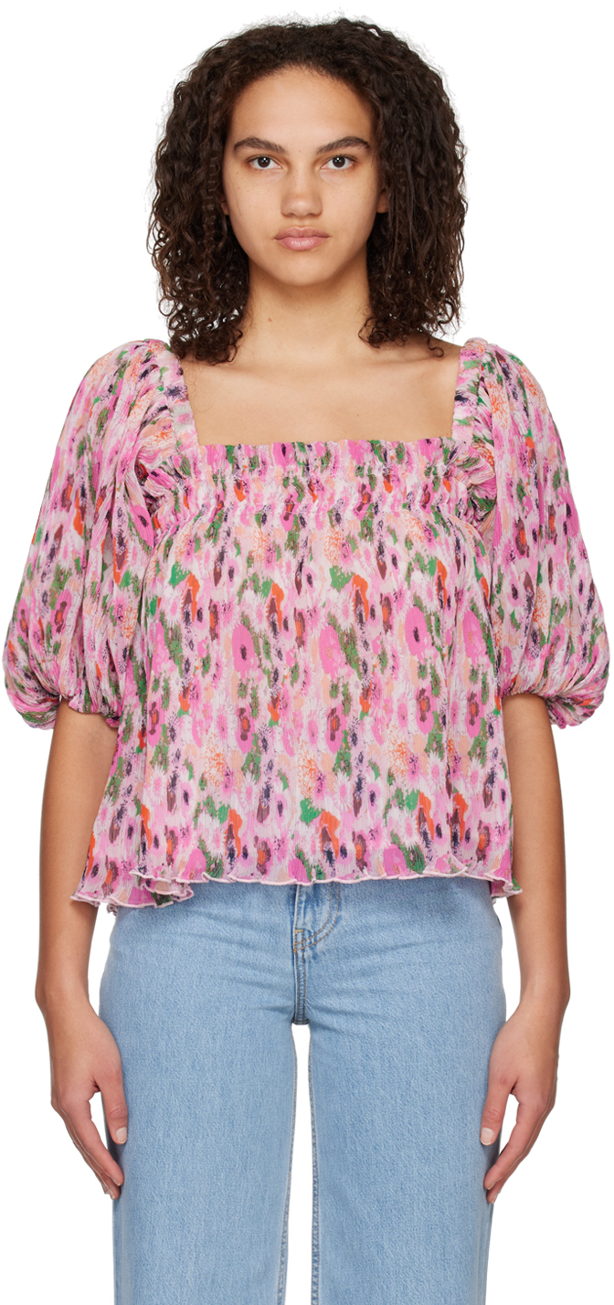 Pink Floral Blouse