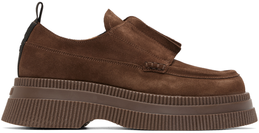 【関税込み】GANNI ブラウン Creepers ローファー Brown Creepers Loafers by GANNI on Sale