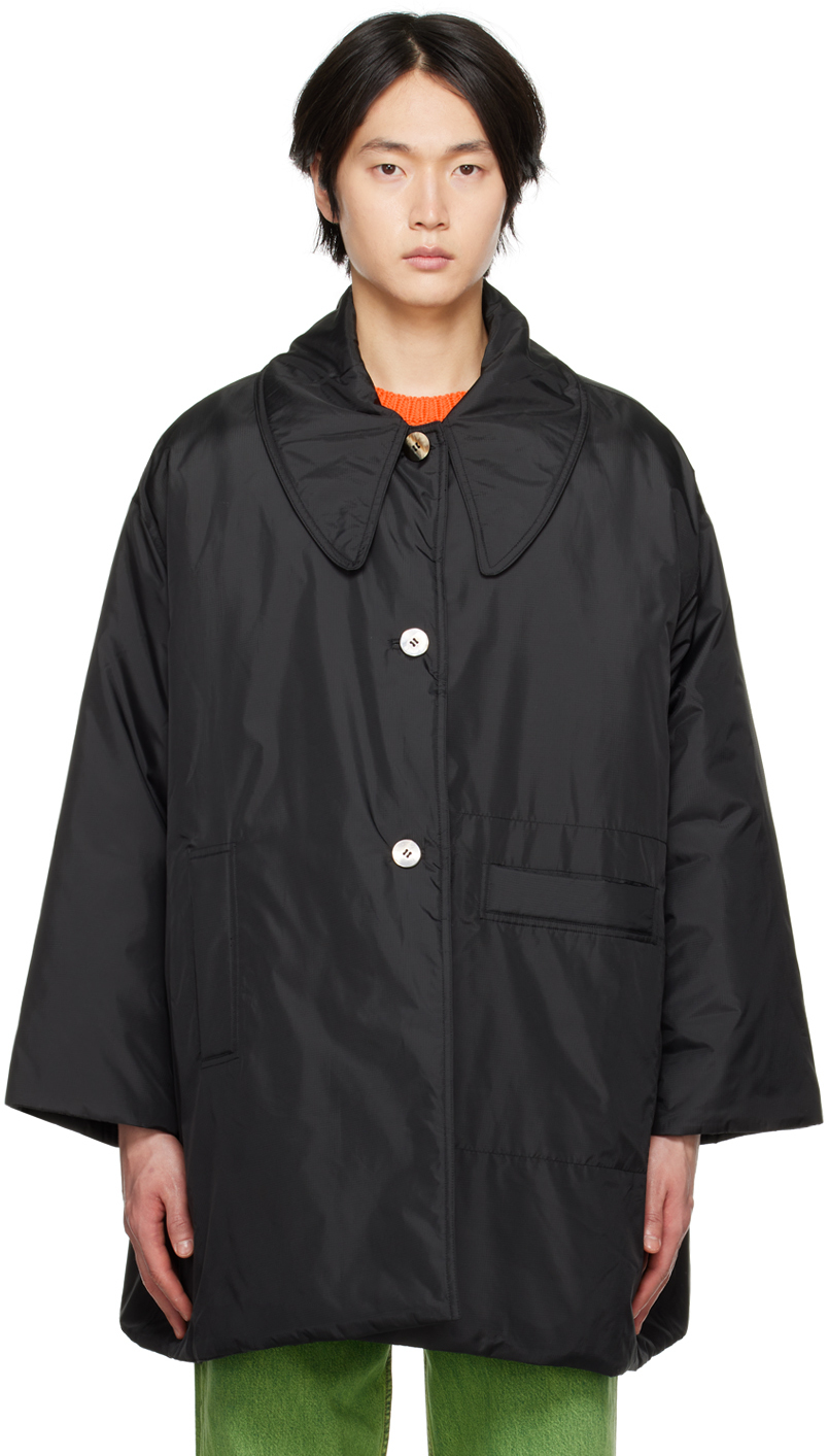 Ganni Black Reversible Coat