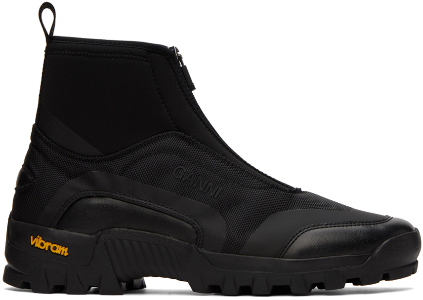 GANNI Black Performance Sneakers SSENSE