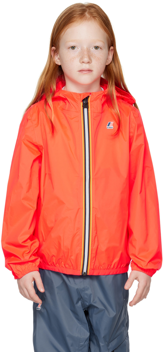 K Way Kids P. Jack hooded rain jacket - Orange