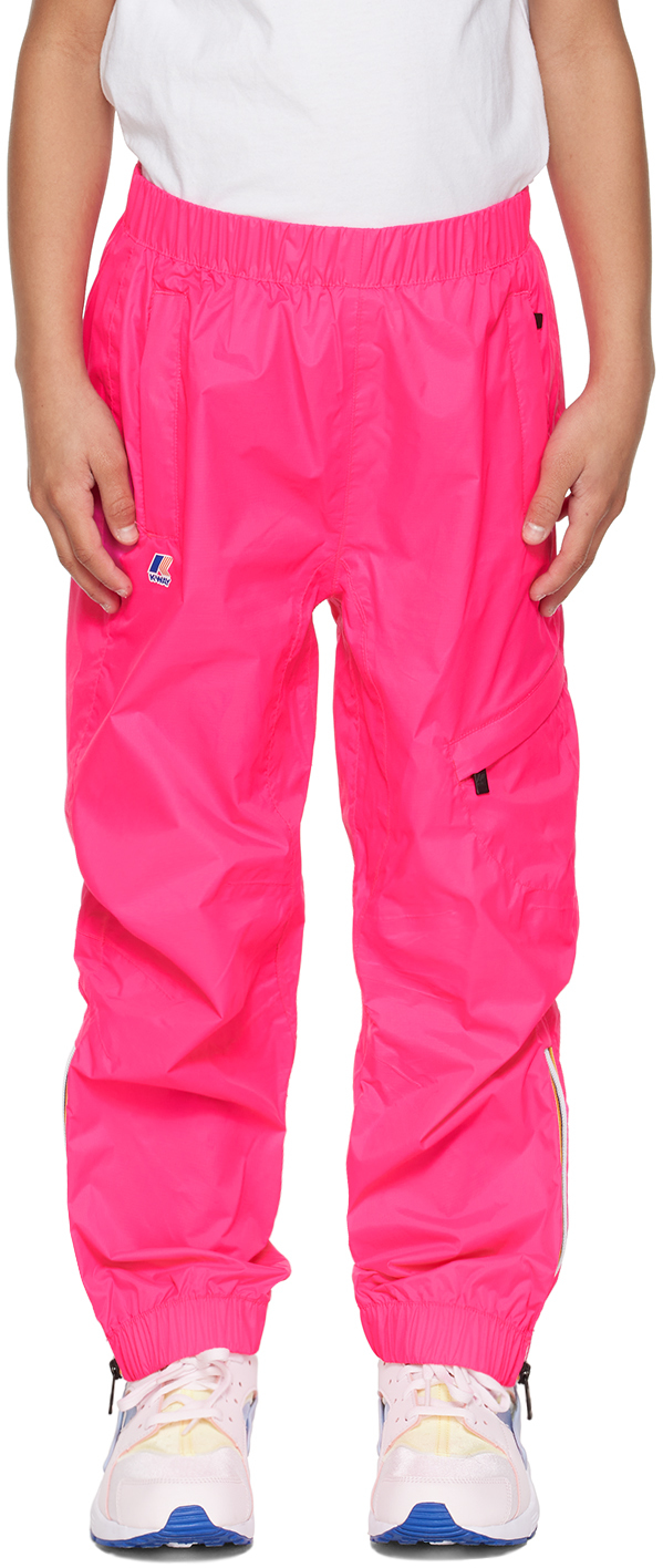 Shop K-way Kids Pink Edgard Track Pants In X1b Fuxia Fluo