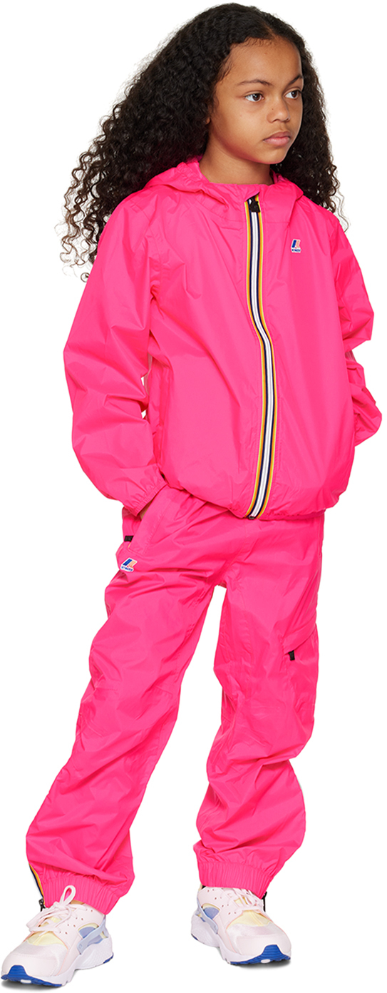 K-way Little Girl's & Girl's Edgard Water-repellant Pants In X1b Fuxia Fluo