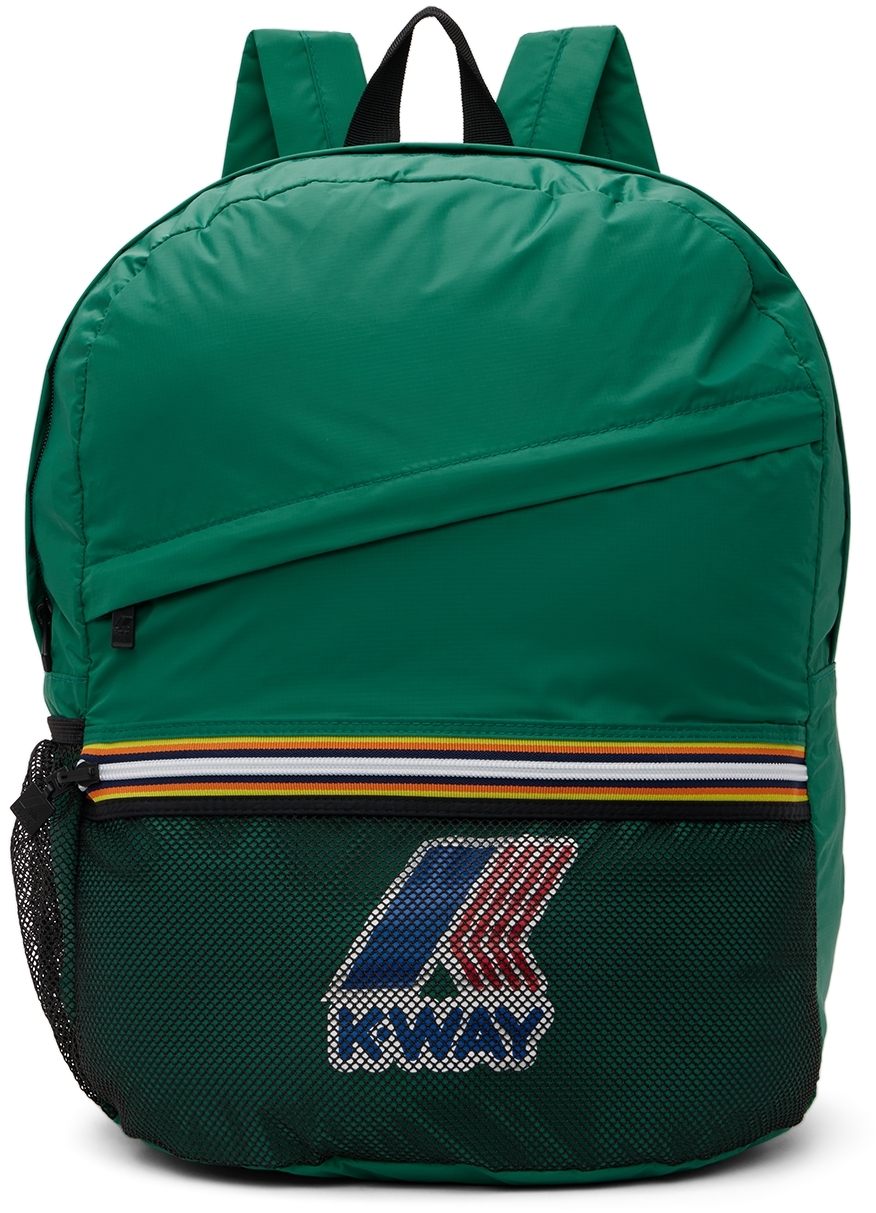 K-way Kids Green Packable Backpack In 00z Green