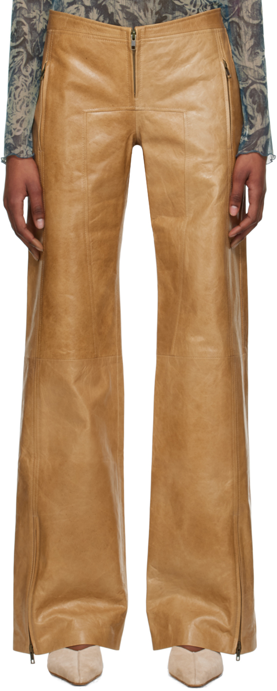 KNWLS TAN STAIN TROUSERS