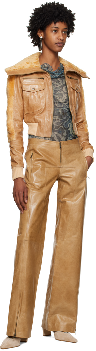 KNWLS TAN STAIN TROUSERS 