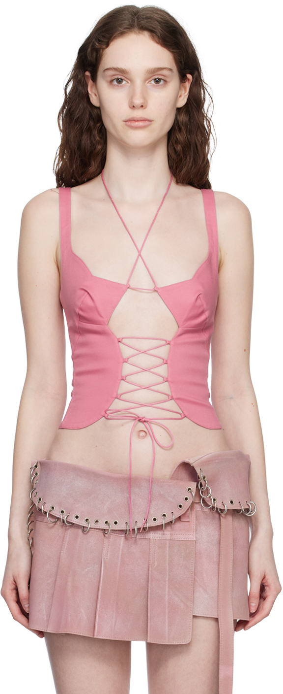 Knwls Cotton Ray Corset In Pink
